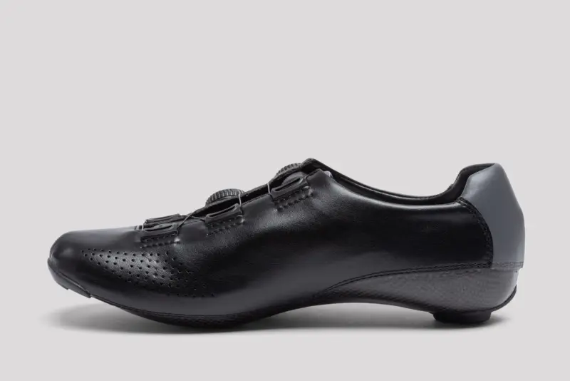 Inside view of the black Nimbl Exceed Road Cycling Shoe